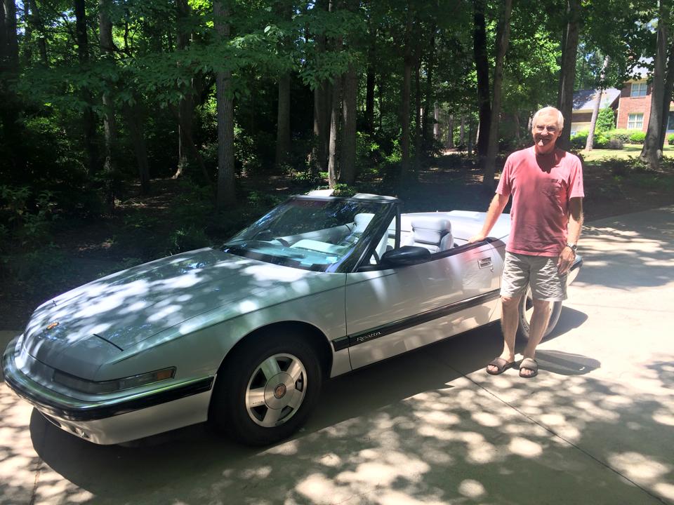 Chuck of Charlotte, NC and his 1990 Silver convertible. He's the original owner!