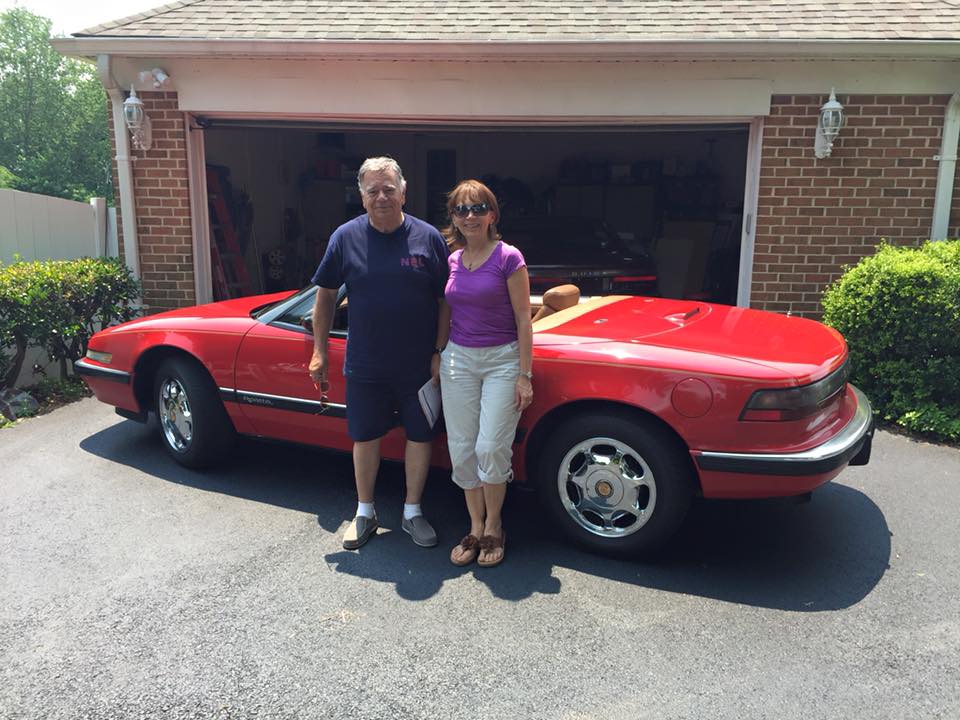 Ron and Nancy A. of Fulton, MD with their new 1990 convertible they purchased from us!